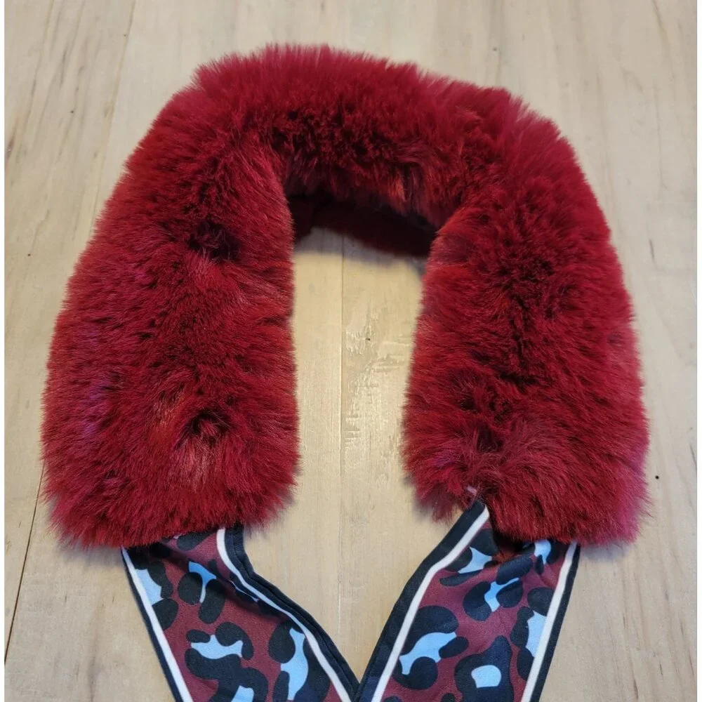 L&M Faux Fur Neck Warmer And‎ Animal Print Scarf - Picture 2 of 6